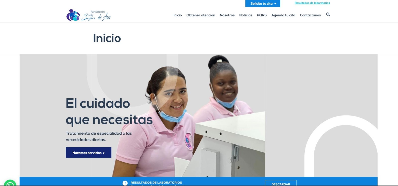 Fundación Santa Sofía de Asís – Plataforma Web para Servicios de Salud y Atención Integral