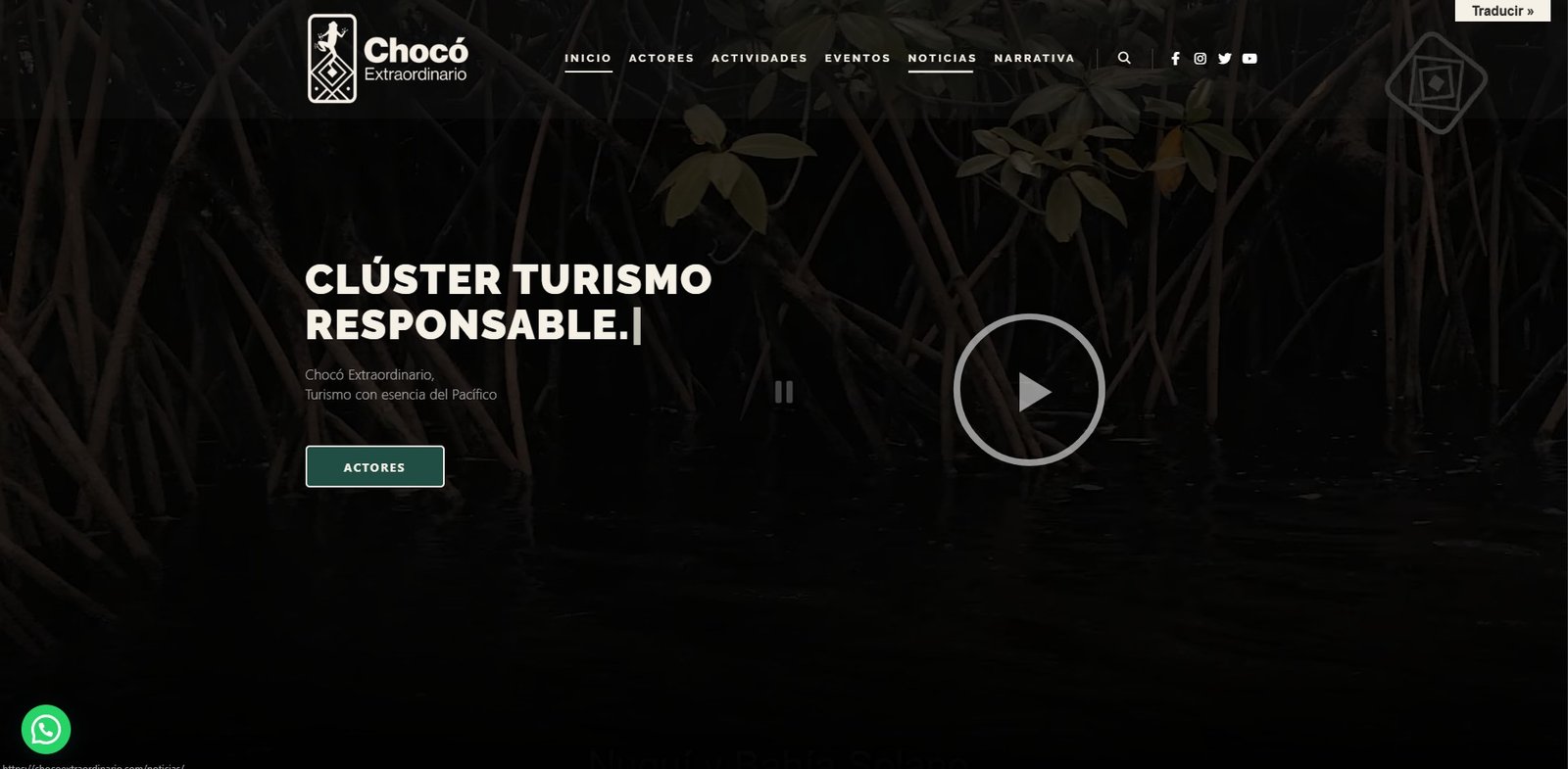 Chocó Extraordinario Website: a portal for the best of Chocó