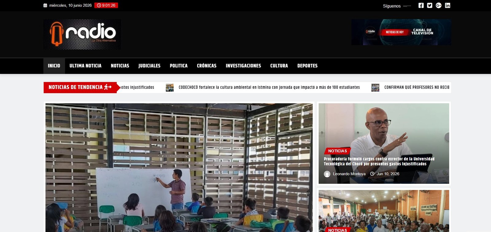 QRadio Chocó – News Portal and Digital Radio Station